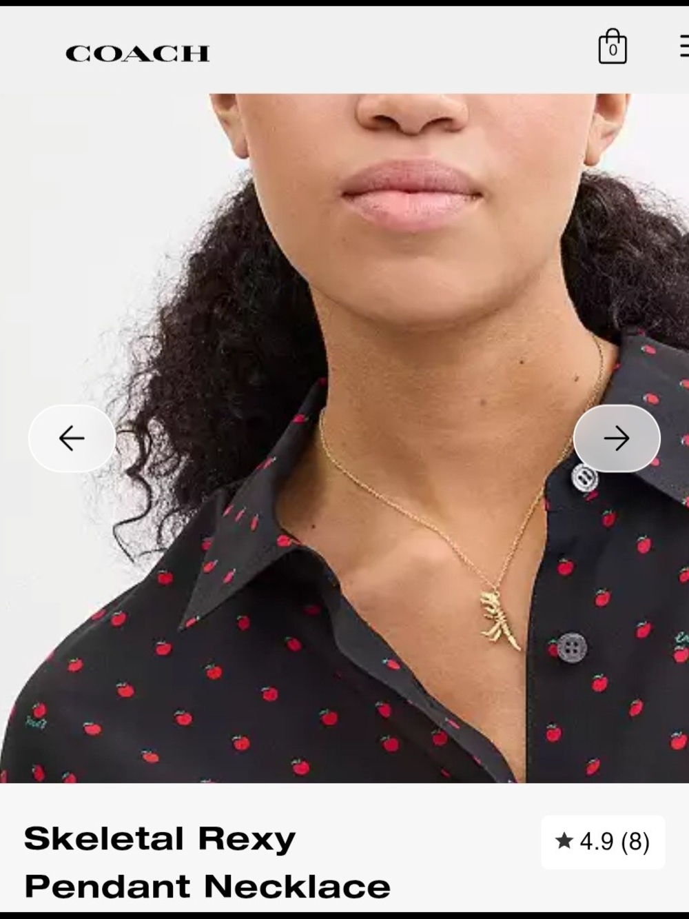 COACH Black Cherry-Print Button-Down Shirt